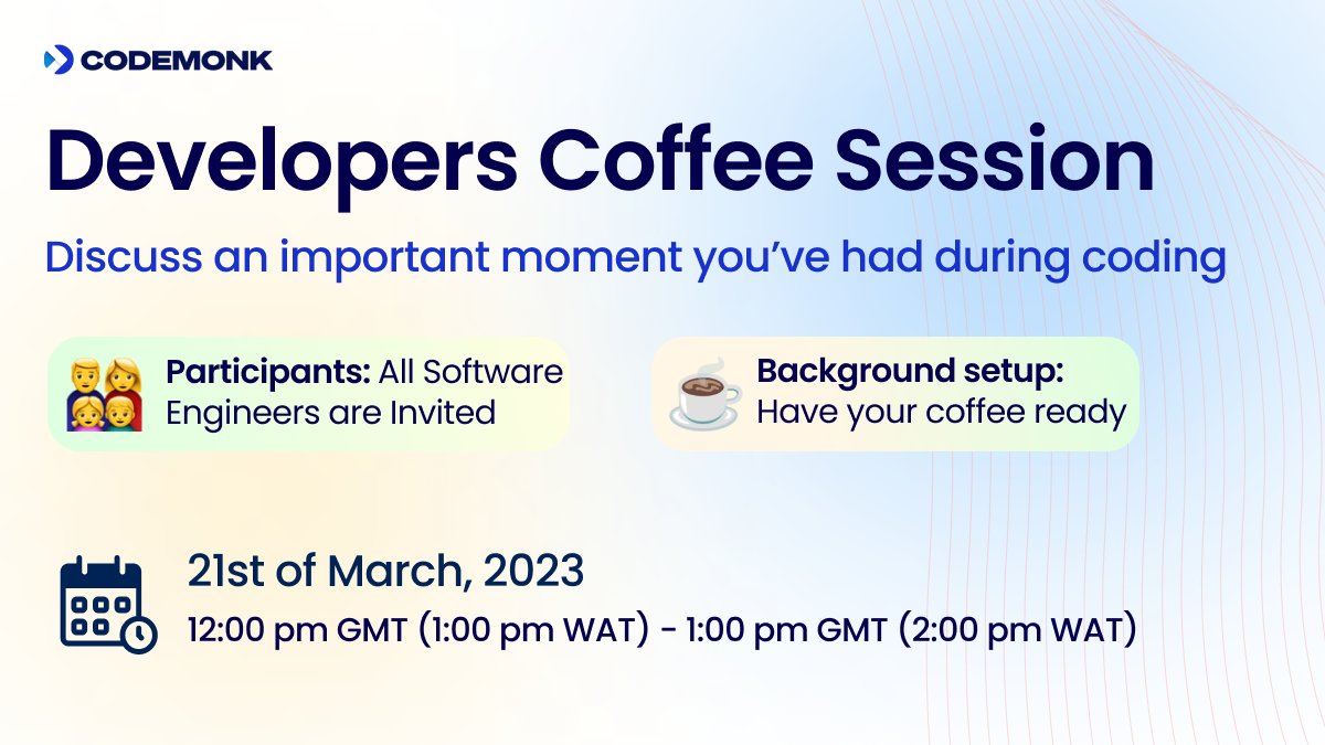 NotchupTeam's tweet image. Hey Developers! ☕👨‍💻

Join us for a cozy coffee session on March 21st! Share your ideas, experiences, and network with other tech enthusiasts! Don&apos;t forget to grab your coffee and click the link below to register!

lu.ma/l0w9bpj9

#DevelopersCoffee #TechCommunity #Networ