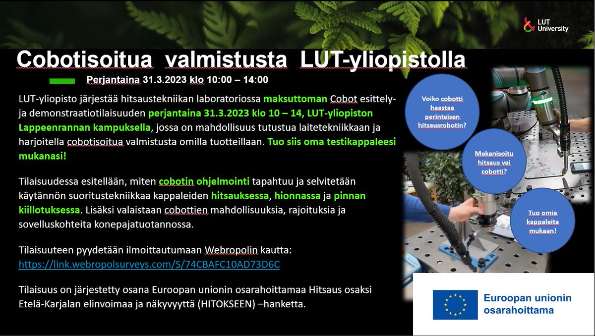 LUT Welding Technology - LUT Hitsaustekniikka tweet media