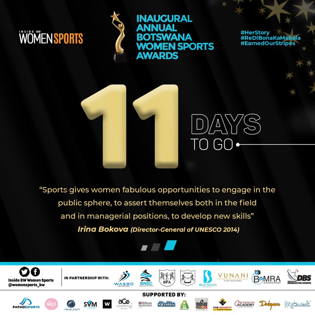 womensports_bw's tweet photo. Ga nke e chaya gabedi!!11 days to go🥳💃🏾Tickets available via Webtickets. We also deliver. Contact us on +267 75 600 192 VIP: P1000 General: P250 #HerStory #ReDiBoneKaMebala #EarnedOurStripes 🙏🇧🇼❤️ https://t.co/tFiN1sHBe1