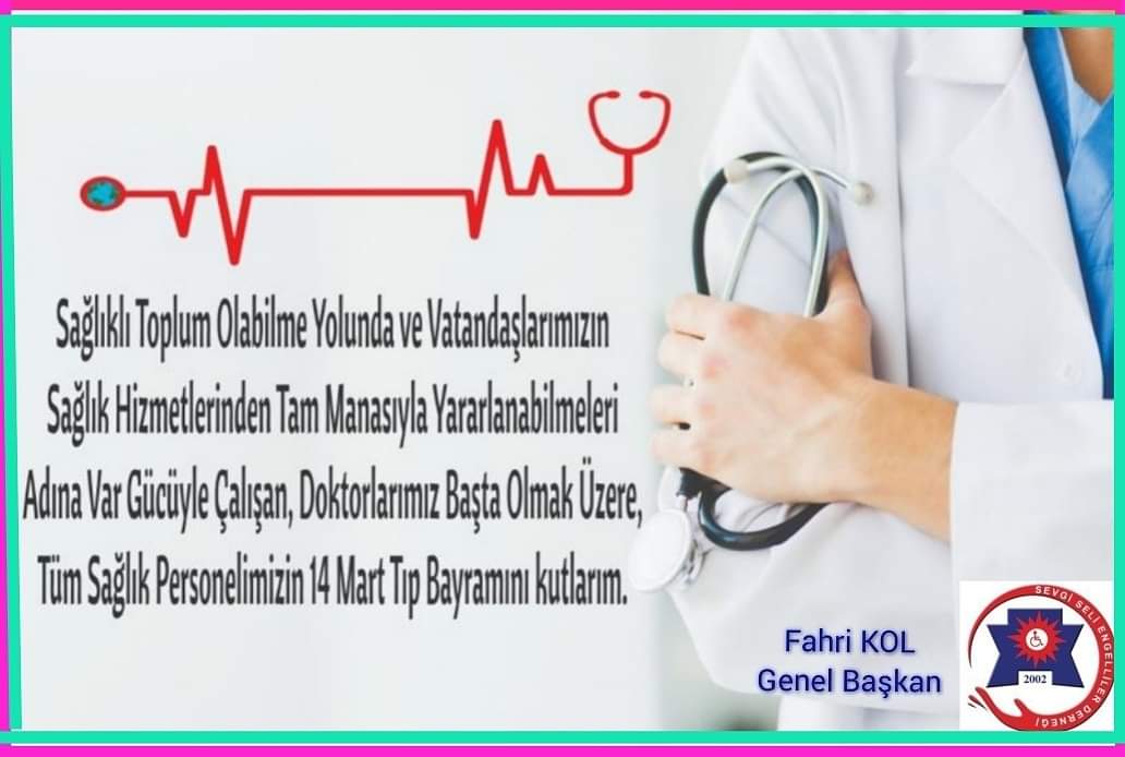 SevgiSeli2002's tweet photo. Değerli Sağlık Mensuplarımız,
Sağlık hizmetlerinin ülkemizde en üst seviyeye çıkarılması için fedakarca çalışan ve sağlık alanında değerli katkılarda bulunan doktorlarımızın ve tüm sağlık çalışanlarımızın Tıp Bayramı’nı kutlar, başarılarının devamını dilerim. Saygılarımla... https://t.co/Cn7BqXcM13