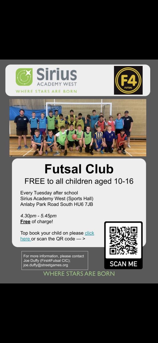 Delighted to be delivering another free community futsal session in partnership with @siriusacademy @ActiveHumber @SGYorkshire @HullActiveSch @Healthyholshull @AcademyHull @EastRidingFA 

#RightTime
#RightPlace
#RightPrice
#RightStyle 
#RightPEOPLE

Doorstep Sport ⚽️