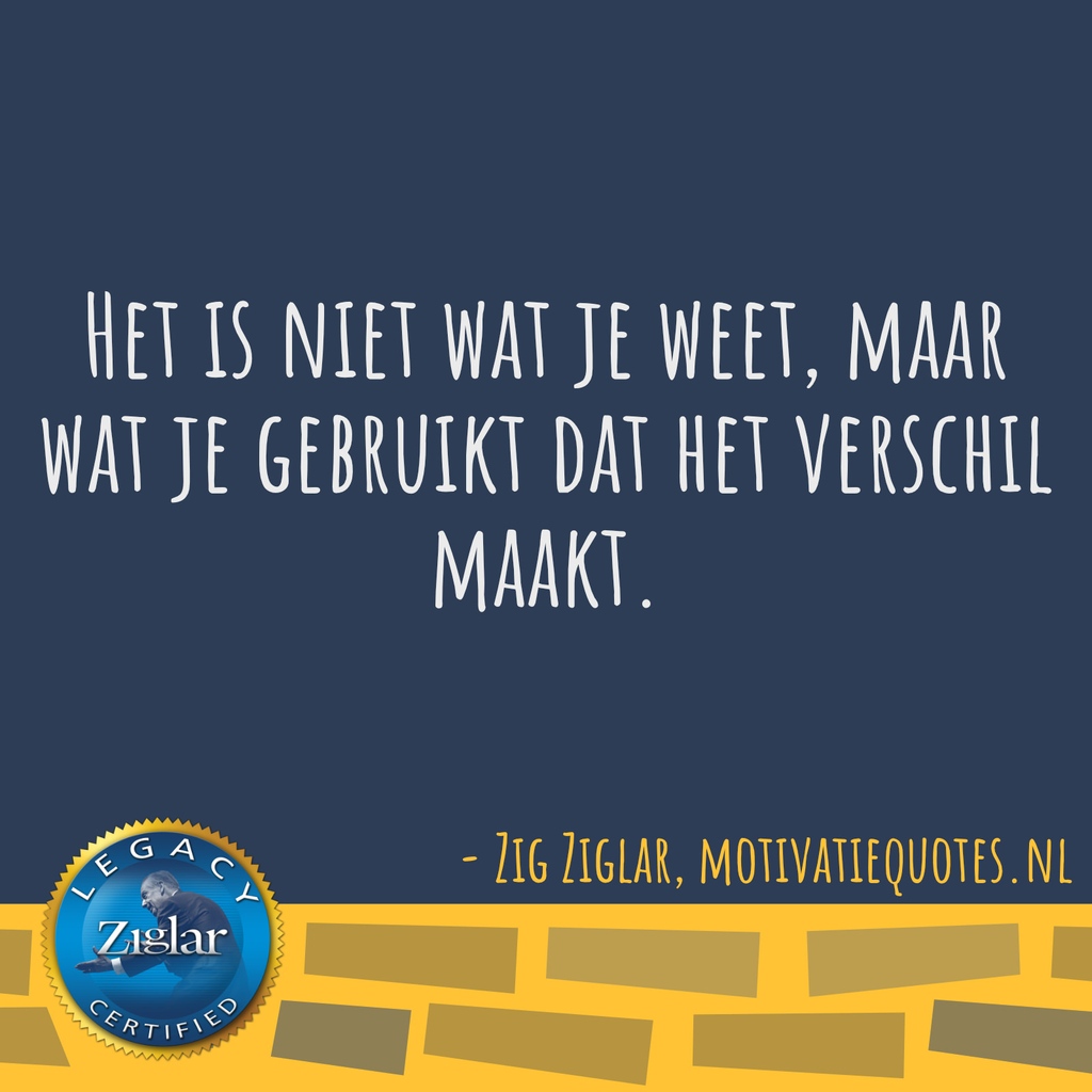 De quote van vandaag is: "Het is niet wat je weet, maar wat je gebruikt dat het verschil maakt."

- Zig Ziglar

🌞🌞🌞

motivatiequotes.nl

#mindset #persoonlijkeontwikkeling #motivatie #gezondheid #geluk #leiderschap #quotes #positievepsychologie