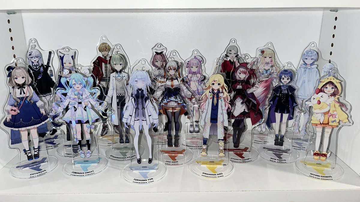 maxi_kanna's tweet photo. そう言えば、やっと並べられたのでパシャリ

フィギュア台じゃないので光源がないのが難点なのと、もうそろそろサイズ的にハミ出そう！

#VEE 
#Dev_a 
#Dev_b 
#Dev_c 
#Dev_d https://t.co/4juZEt8n3L