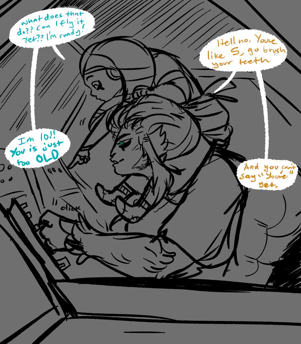 Niquix2's tweet photo. Sister shenanigans (Star Wars ocs, Tyra belongs to via) https://t.co/lg0v0ugAmf