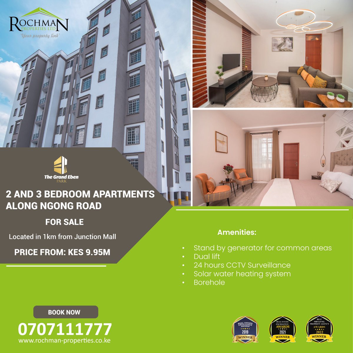 rochmangroup's tweet photo. #Fewunitsleft of 2 & 3 BR apartments starting from KES9.95M. Get in touch with us today on 0707 111 777 to book a unit.
#realestateinvesting #apartmentsforsale #Oscars2023 #RIPCostaTitch #rochmanproperties https://t.co/MITPK09dE1