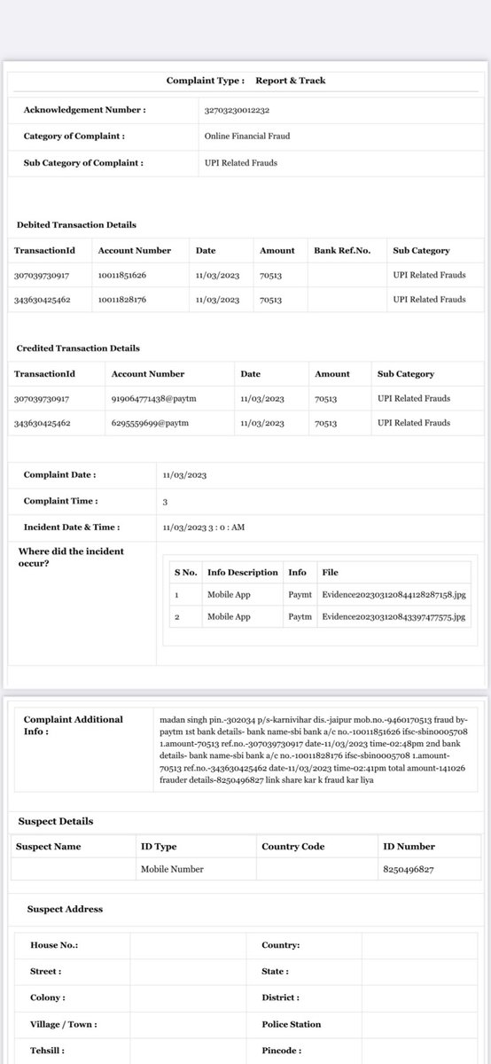caajeet01's tweet photo. The money is used by scammers to place order on @Freecharge and i informed them too, but they didn’t take any action. Here are the details of fraud https://t.co/sbf7gecK7K
