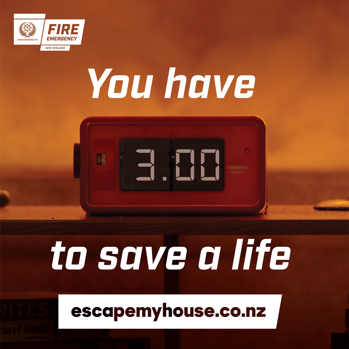 FireEmergencyNZ's tweet image. Three minutes is all you need to save a life. ⏰

Make your Mahere Rerenga Tāwhai-3 (3-Step-Escape Plan) at escapemyhouse.co.nz