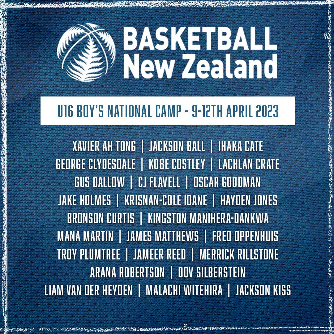 BasketballNZ's tweet photo. 🚨🚨 U16 / U17 ATHLETES CONFIRMED FOR NATIONAL CAMP IN APRIL 🚨🚨

👉 We're pleased to announce the age group athletes who will be attending our National Camp in Auckland next month!

🔗 Read more: https://t.co/yURFK1ktom https://t.co/YQxbeumu1y