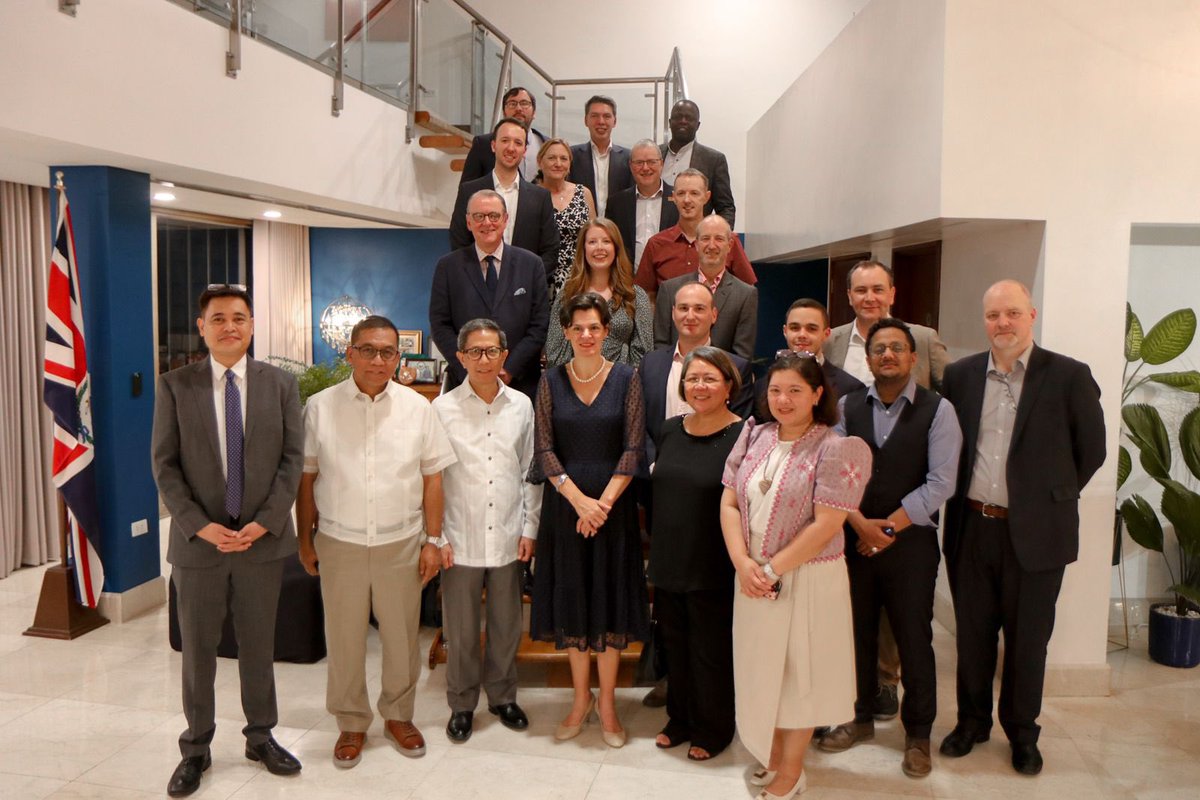 Ambassador Laure Beaufils 🇬🇧 (@laurebeaufils) on Twitter photo Thank you Sec Lotilla of <a href="/DOEgovph/">DOE Philippines</a>, Sec Solidum of <a href="/DOSTphl/">DOST Philippines</a>, Sec Borje of <a href="/CCCPHL/">Climate Change Commission PH</a>, & Chair of <a href="/ERCgovPH/">Energy Regulatory Commission</a> Atty Dilamanta for joining us last night as we host <a href="/innovateuk/">Innovate UK</a> in 🇵🇭. I can’t wait to see how our 🇬🇧 energy companies partner with 🇵🇭 for innovative green energy solutions. Thank you Sec Lotilla of <a href="/DOEgovph/">DOE Philippines</a>, Sec Solidum of <a href="/DOSTphl/">DOST Philippines</a>, Sec Borje of <a href="/CCCPHL/">Climate Change Commission PH</a>, & Chair of <a href="/ERCgovPH/">Energy Regulatory Commission</a> Atty Dilamanta for joining us last night as we host <a href="/innovateuk/">Innovate UK</a> in 🇵🇭. I can’t wait to see how our 🇬🇧 energy companies partner with 🇵🇭 for innovative green energy solutions.
