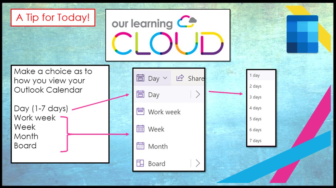 Stephen Sanderson (@olc_exec) on Twitter photo RT OLCloud_Edu: 🌟 A Tip for Today 🌟
Everyone works differently #Neurodiversity
📅 Did you know you can change how to view your Calendar in <a href="/Outlook/">Microsoft Outlook</a> ?
#edtechchat
#OLC_TFT shows you how below 👇🏻 RT OLCloud_Edu: 🌟 A Tip for Today 🌟
Everyone works differently #Neurodiversity
📅 Did you know you can change how to view your Calendar in <a href="/Outlook/">Microsoft Outlook</a> ?
#edtechchat
#OLC_TFT shows you how below 👇🏻