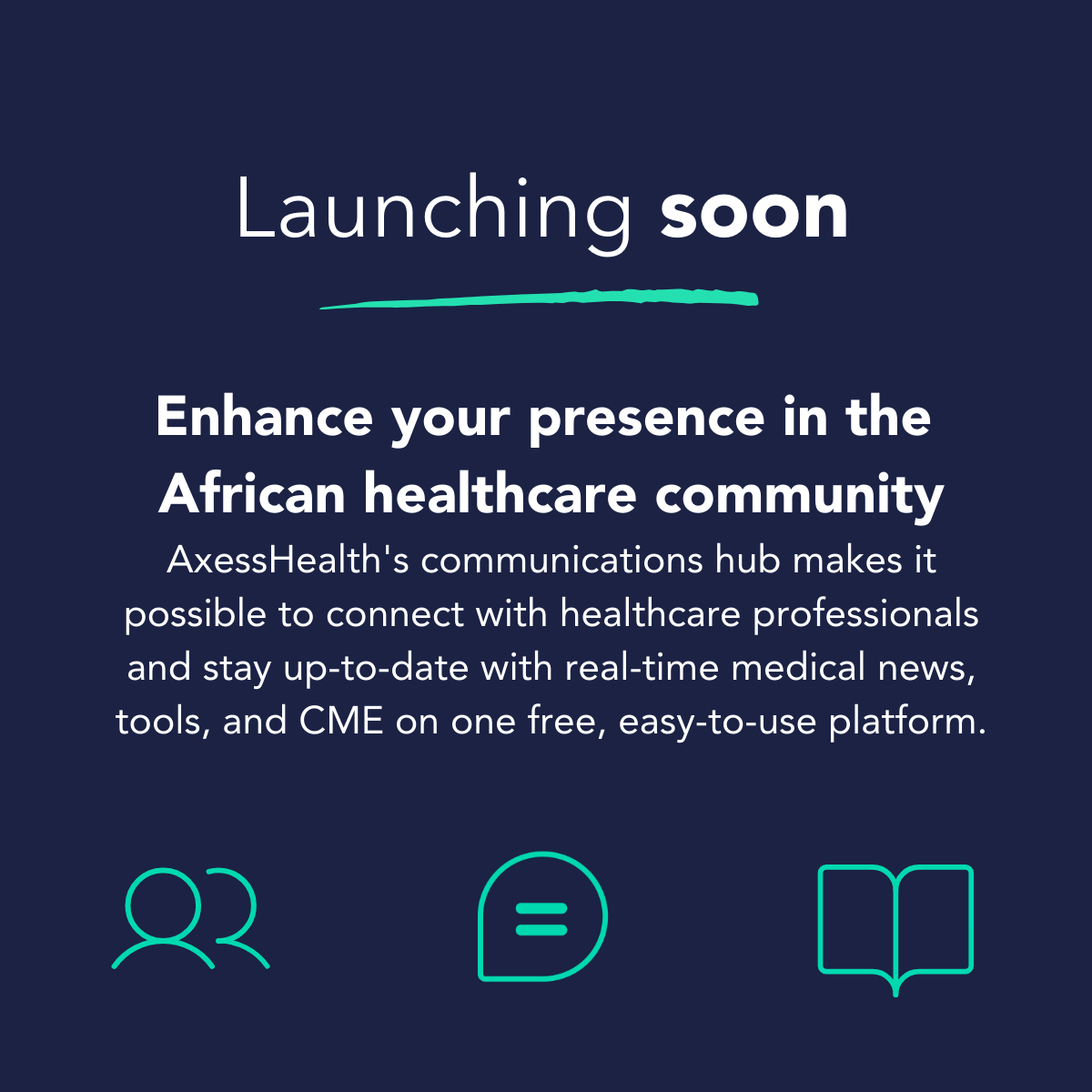 Exciting times at AxessHealth

Partners have started to be onboarded, and over 8,000 medical professionals are waiting to join. Not long now!

#AfricaHealthcareNetwork #HCPCommunity #JoinAxessHealth #AxessHealth