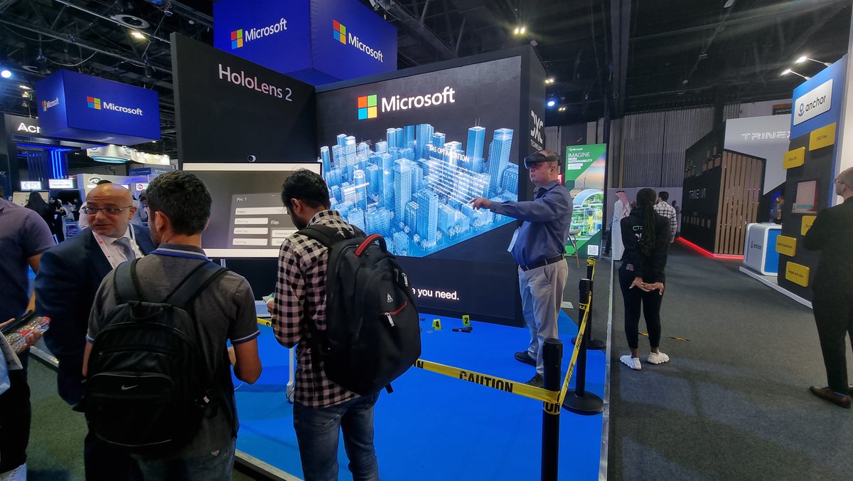 Experience the all-new #HoloLens2 and engage with our experts at the Microsoft hub during #GISEC2023 and discover how #MixedReality will secure your industrial metaverse experiences. 

#MicrosoftUAE <a href="/GISECGlobal/">GISEC GLOBAL</a> <a href="/DXCTechnology/">DXC Technology</a>