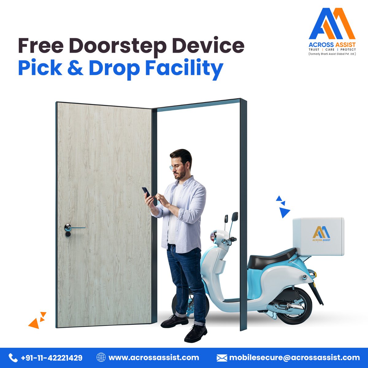 AcrossAssist_'s tweet photo. Say goodbye to the hassles of repairs! 📱🚫
With our free doorstep pick-and-drop facility, you can get your devices fixed without ever leaving your home. 🏠✨
#ConvenientRepairs #AcrossAssist #PickAndDrop #pickanddrop #mobileprotection #AssistanceService https://t.co/4eiBEVRCyP