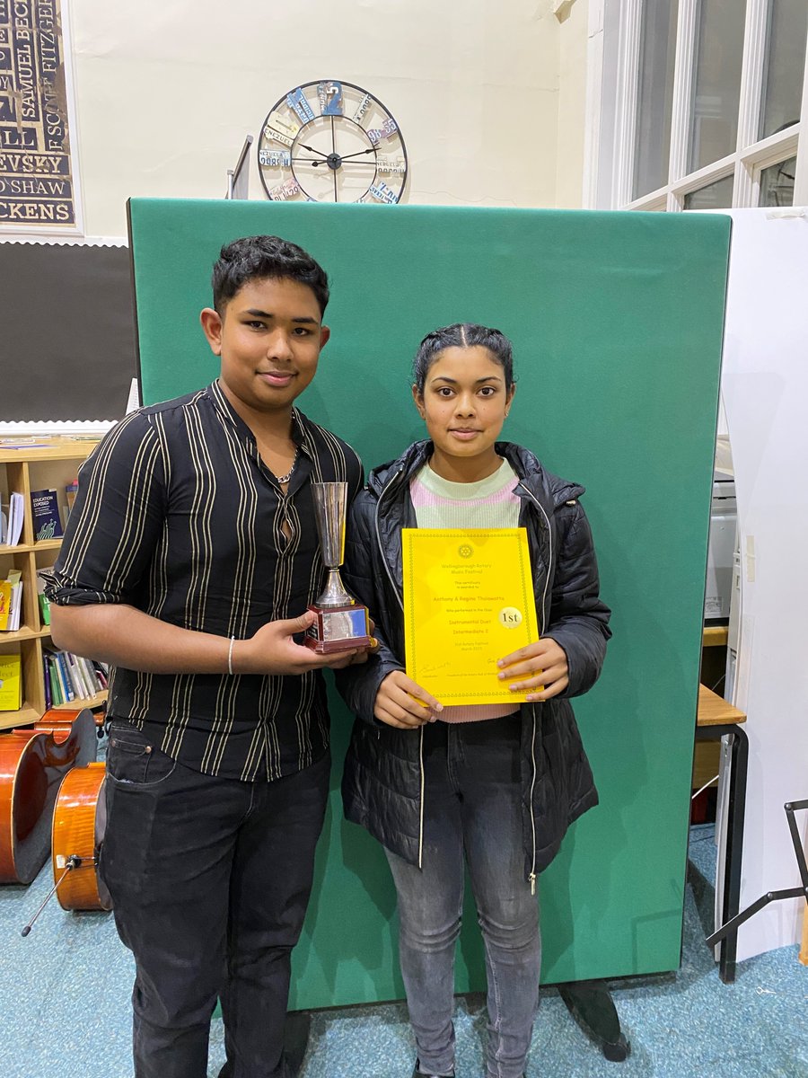WeaversAcademy's tweet photo. Two talented siblings who really exemplified our PRIDE values at the Rotary Club Music Festival yesterday. Congratulations to Regina and Anthony who came in 1st place with merit for their cello duet. #LearningWithPride #Engagement #Independence https://t.co/Yn8fvGxsTb