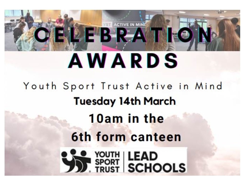 abb_pe's tweet photo. Looking forward to our celebration awards for the @YouthSportTrust #activeinmind programme! We are delighted to say 10 YR8 nurture group students have completed this award among the YR12 mentors! #earnedthis https://t.co/XILL2thLQW