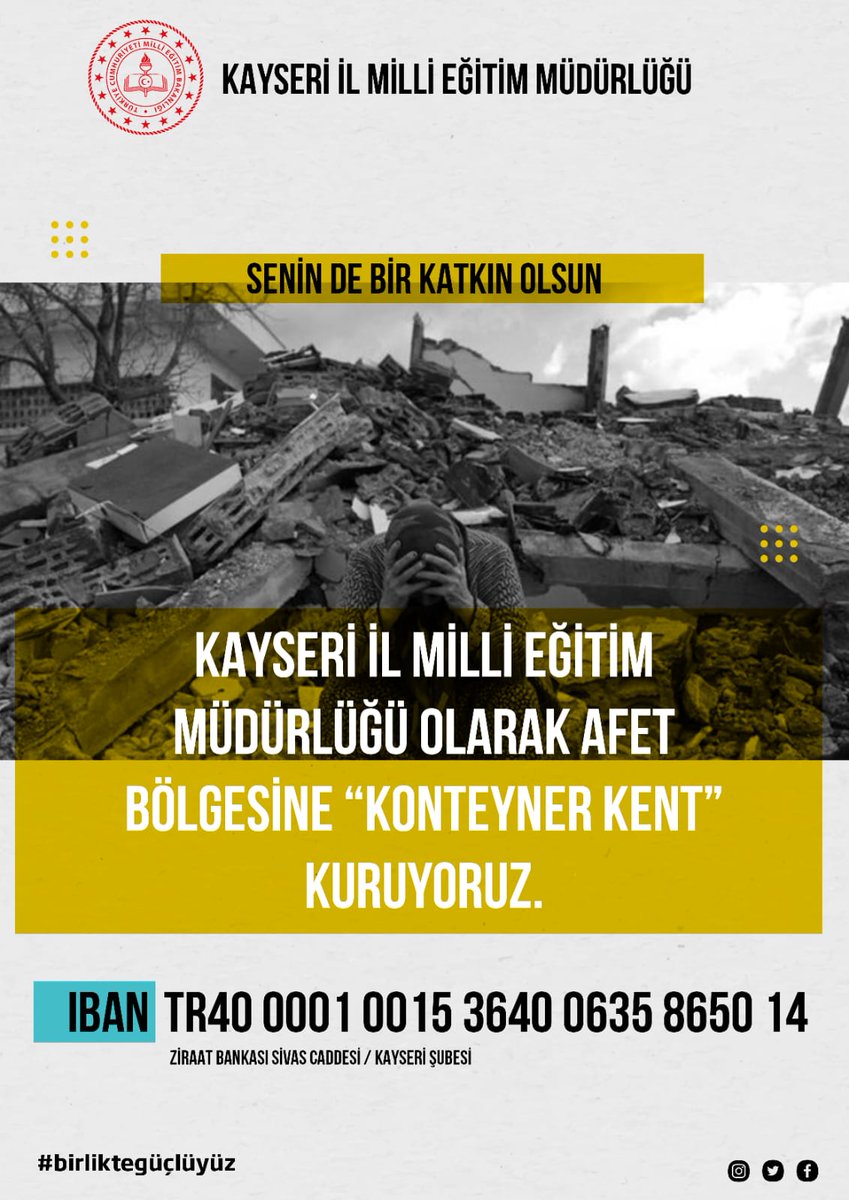 ErcisImam's tweet image. #BirlikteGüçlüyüz 
@kayserimem @develimem @ihltoprak