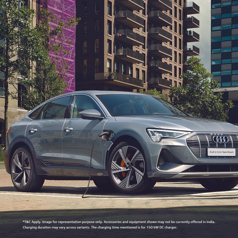 Go far. Go fast. Go electric. Recharge the fully electric Audi e-tron &amp; e-tron Sportback up to 80% in just 30 minutes.
#AudiIndia #etron #etronSportback #FuturelsAnAttitude