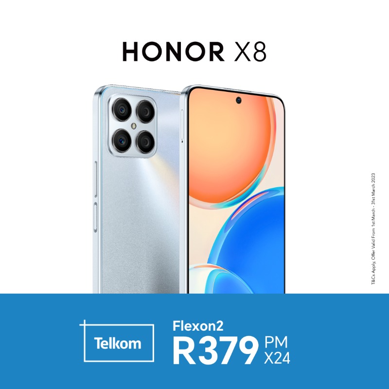 HonorAfrica's tweet photo. Upgrade to one of our HONOR X series deals and fleX on the socials! Shop online or visit your nearest Telkom store. #HONORFlex

RT, tag a friend and #HONORFlex #HONORXseries. Stand a chance to win R1500 shopping voucher. Closes 15.03.2023.