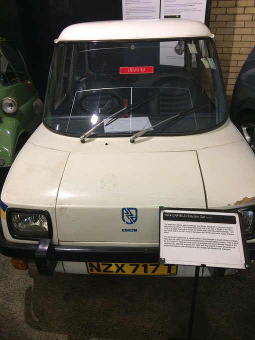 CityofJoburgZA's tweet photo. The 1974 Einfield electric car: First electrically self-powered car in South Africa. 

You can find it at the James Hall Museum of Transport 🚋🏎️ #ExploreJoburg  ^NS https://t.co/lJtkftcUnI