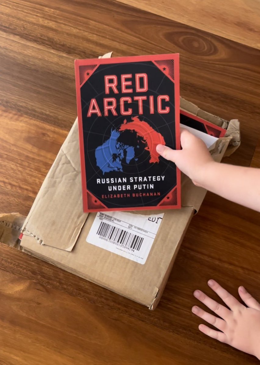 BuchananLiz's tweet photo. special delivery 📦 &amp; at a slightly lower price point to #AUKUS submarines! #RedArctic is here @BrookingsPress @RLPGBooks https://t.co/nq0HFgVMb8