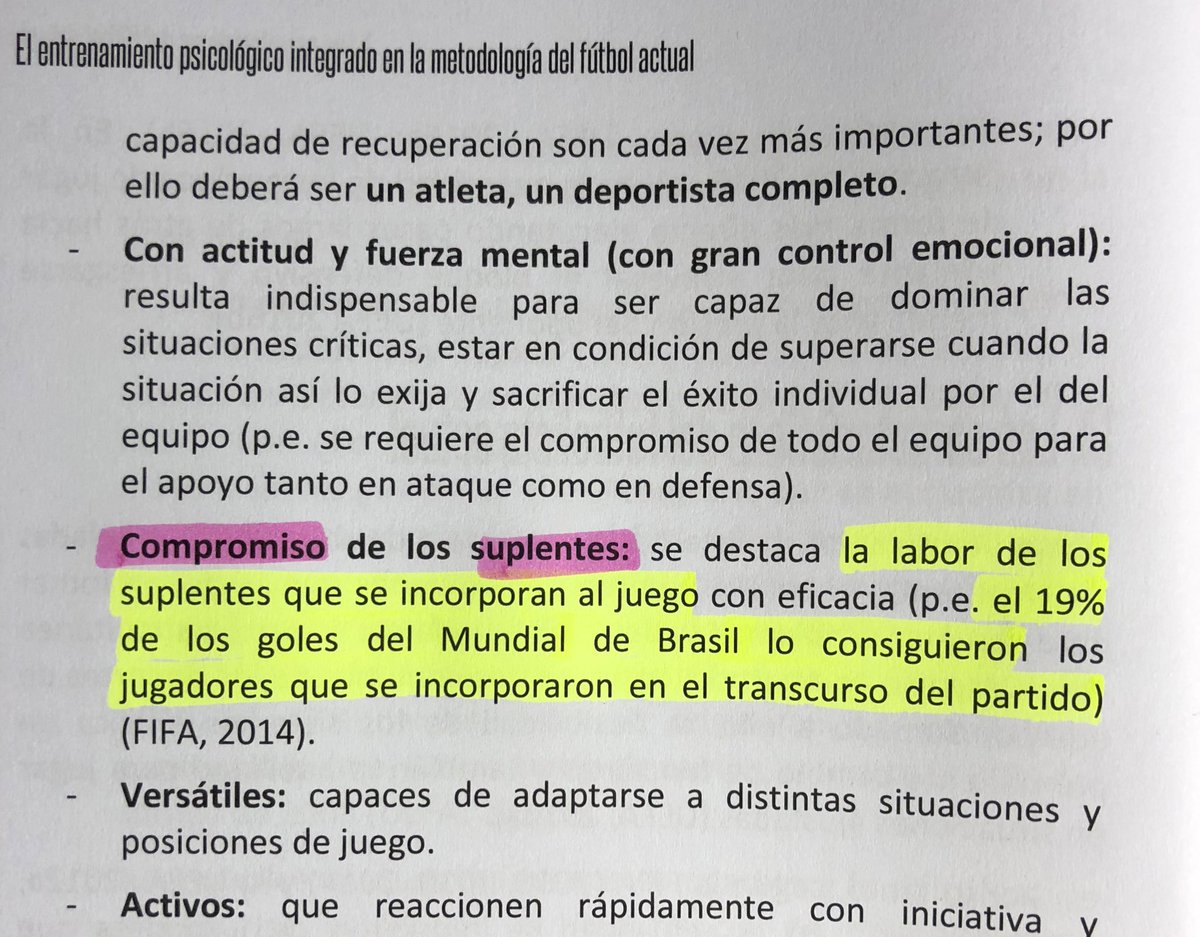 😠 La gestión del suplente

👍🏻 Hacerles ver que ESTÁN y no SON suplentes. No mezclar estado con identidad

⚽️ Las decisiones pueden depender de detalles, eso no implica que el jugador NO te guste

✅ Reforzar confianza interna que no dependa de factores externos