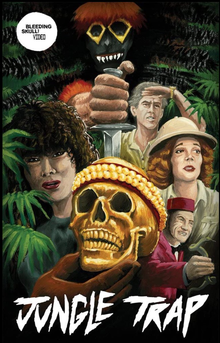 AngusKohm's tweet photo. Jungle Trap (1990/2016)
w/#ReneeHarmon
In 1990, exploitation auteur #JamesBryan pulled out his video camera & made a decapitation-fueled #horror movie about a jungle hotel haunted by kill-crazy ghosts in loincloths. 26 years later the team at Bleeding Skull found & finished it. https://t.co/P3aSOvh1c6