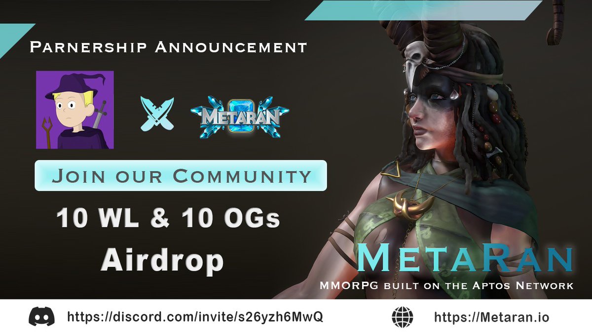 Amazing to partner with @OKGuardians_NFT 🤖
 
🚀10 OG from <a href="/Meta__Ran/">MetaRan</a> &amp; 10 WL from @OKGuardians_NFT

1. Follow <a href="/Meta__Ran/">MetaRan</a> &amp; @OKGuardians_NFT
2. Like &amp; Retweet
3. Tag 3 friends
4. Join: discord.com/invite/s26yzh6… &amp; discord.gg/2JQVBVSyAd

#Aptos #Sui #NFT #DeFi #AptosLaunch