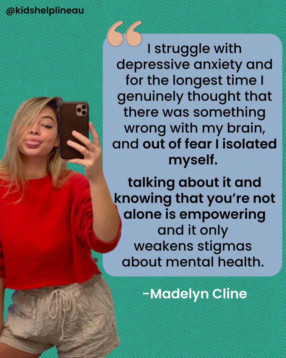 When she's not being an absolute baddie on Outer Banks (anyone else obsessed?!) she's breaking down mental health stigma. Safe to say, we're here for it! 🤗💜 #KidsHelplineAU #OuterBanks #MadelynCline