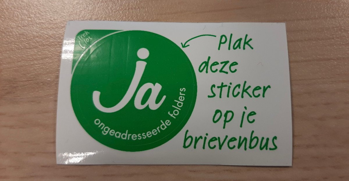 #JAsticker 📬 | Vanaf 1 april verandert het bezorgen van folders in onze gemeente. Wil je folder blijven ontvangen? Dan moet je vanaf 1 april een groene JA-sticker op je brievenbus plakken. JA-sticker bestellen of meer informatie? 👉🏼 rheden.nl/Inwoners/Afval…