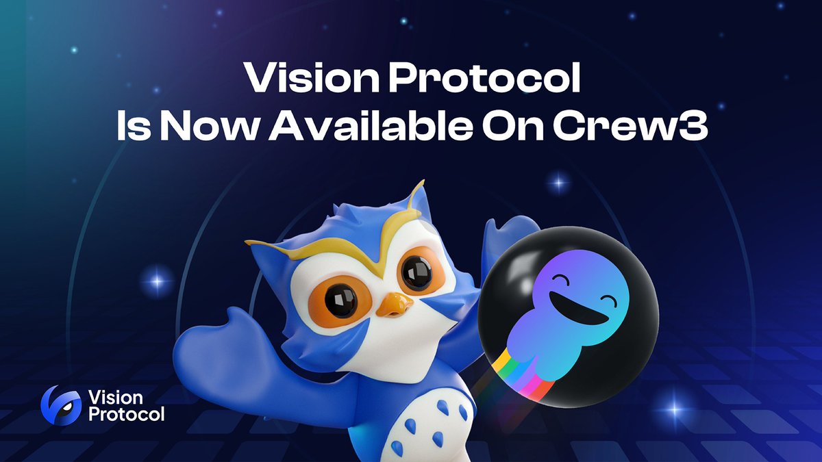 🔥 Vision Protocol's #Crew3 IS LIVE!!! 🔥

 🚀 Complete missions to earn OGs for:

✔️ Exclusive access for Vision Protocol Game Testnet.
✔️ Free tickets to play 💸Game.
✔️ Core channels/functions.
✔️ Many secret perks to be revealed soon. 

 👉 Join NOW: crew3.xyz/c/visionprotoc…