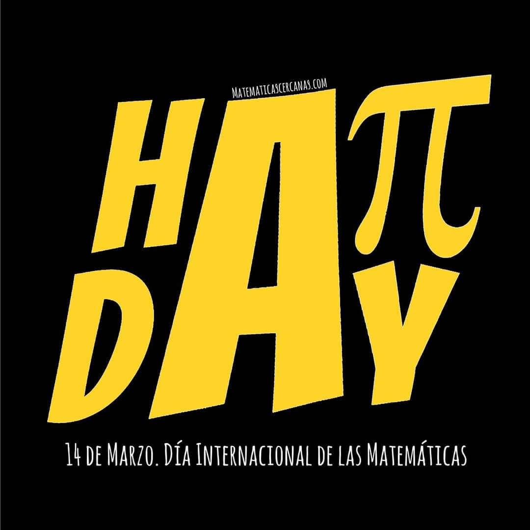 El 14 de marzo es el Día Internacional de las Matemáticas (desde noviembre de 2019) y, tradicionalmente, el Día de Pi.

Este año 2023 el tema es 'Matemáticas para todo el mundo/Mathematics for everyone'.

#idm314 #14Marzo #DiaInternacionalDeLasMatematicas #piDay2023 #PiDay