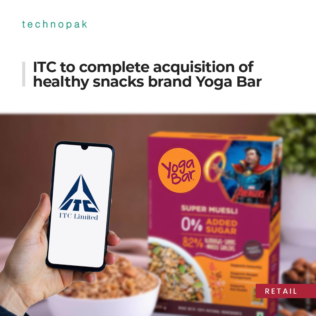 Technopak Advisors on X: #FMCG major #ITC has announced the impending  acquisition of healthy snack company Yoga Bar's parent company Sproutlife  Foods Private Limited (SFPL) over a period of 3 to 4