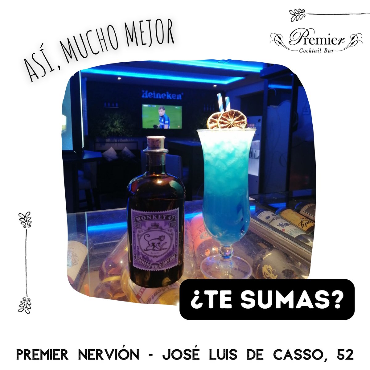 Con el fin de semana futbolístico que tenemos por delante, ¡aquí tienes el plan perfecto con Malfy! ¿Te sumas a la experiencia? Ven y deja que te asesoremos...
📌 Calle José Luis de Casso, 52
#PremierNervion #cocteleria #Malfygin #Gintime #ocio #Sevilla