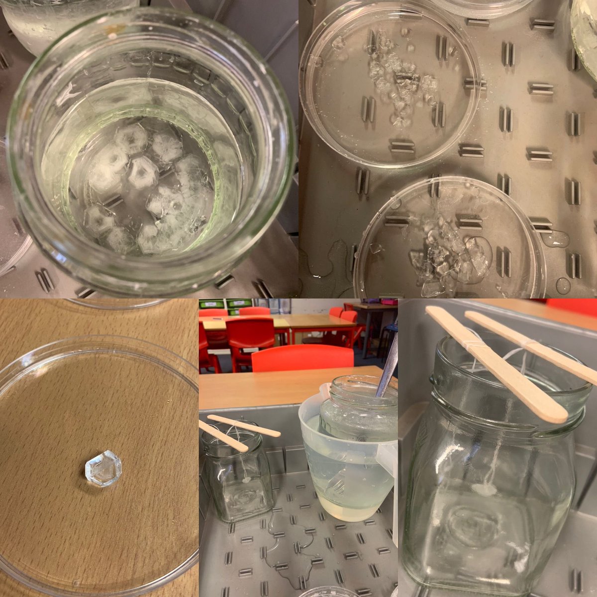 🧪 British Science Week 🧬 

P6/7 are growing crystals &amp; learning the process of crystallisation using potassium alum &amp; hot water! We are also learning how to stay safe during experiments &amp; the different variables that can change the outcome. Stay tuned to see our crystals grow!
