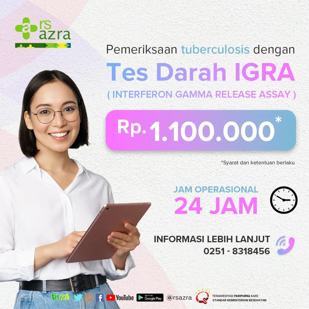 IGRA adalah tes darah di laboratorium untuk mendeteksi adanya bakteri Mycobacterium tuberculosis (MTB) penyebab penyakit tuberculosis (TBC) pada tubuh pasien.
.
IGRA merupakan pemeriksaan lanjutan setelah dokter mendeteksi adanya tanda dan gejala khas penyakit TBC pada seseorang.