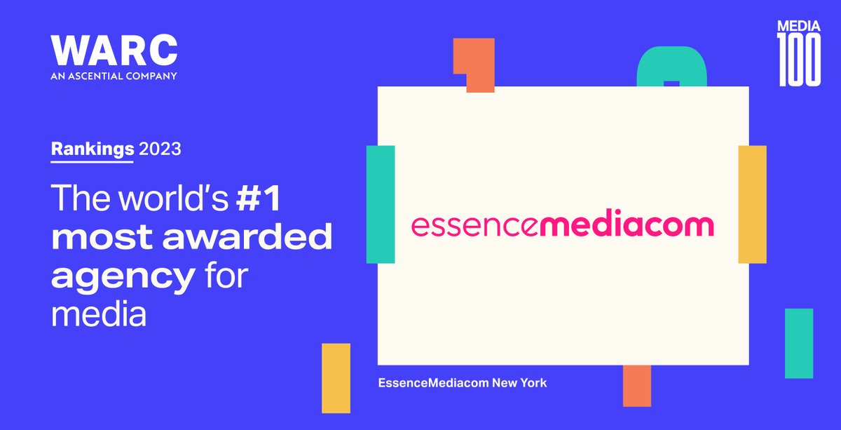 WARCEditors's tweet photo. A huge congratulations to @emc_usa - New york for taking the top spot for most awarded agency! This comes at no surprise with three campaigns ranked in the top 100.

Discover more about the agency and the rest of the Media 100 here: https://t.co/0Um6XmFG39 https://t.co/iuo2iYr2YC