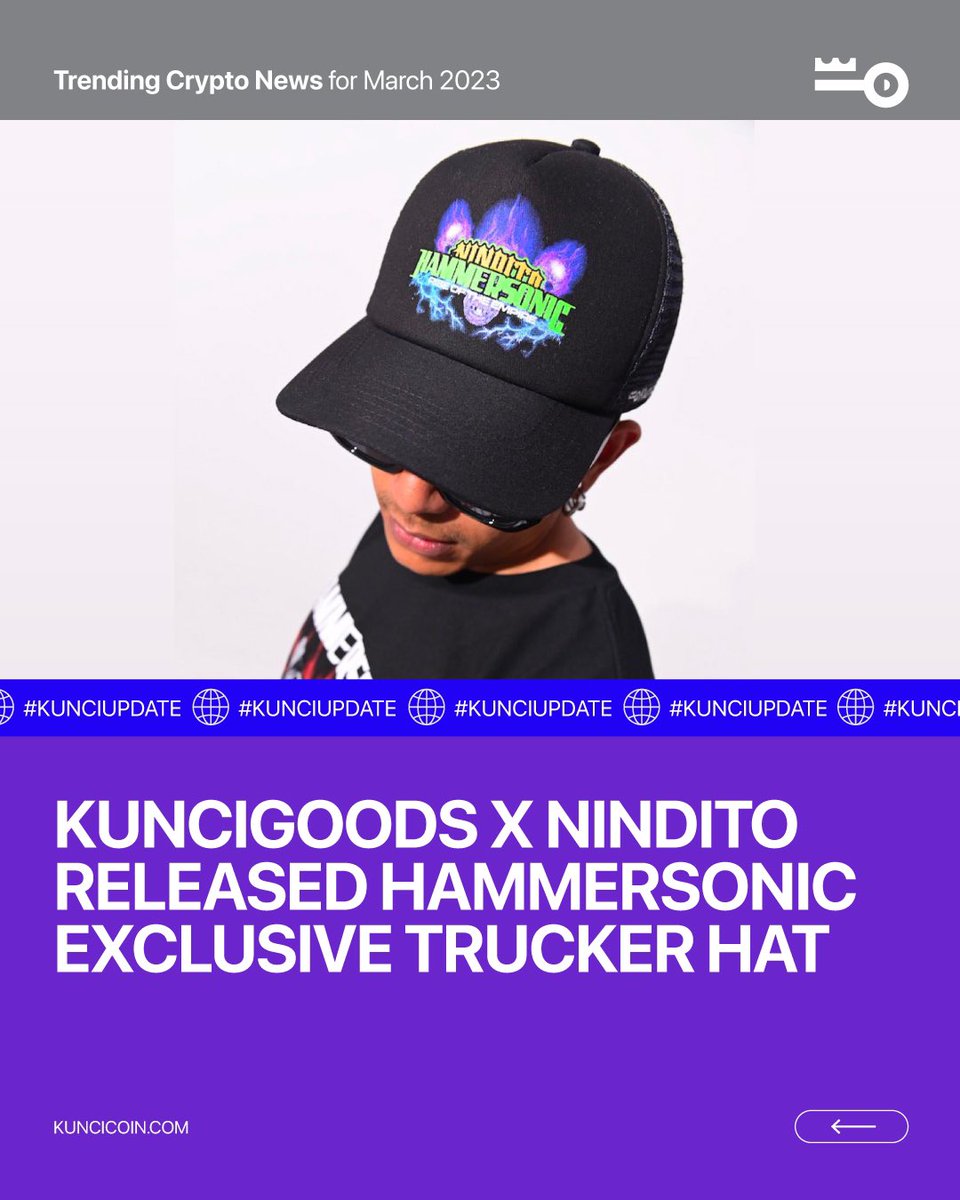 Kuncicoin_id's tweet photo. Happy Tuesday #KunciArmy! 🤩 It’s time for us deliver #KunciUpdate to you 📰

This week in #Crypto News:

1. KunciGoods x Nindito released @hammersonicfest Exclusive Trucker Hat
2. @Starbucks Sells Out NFT Launch in 20 Minutes

1/2 https://t.co/YZluq83LpO