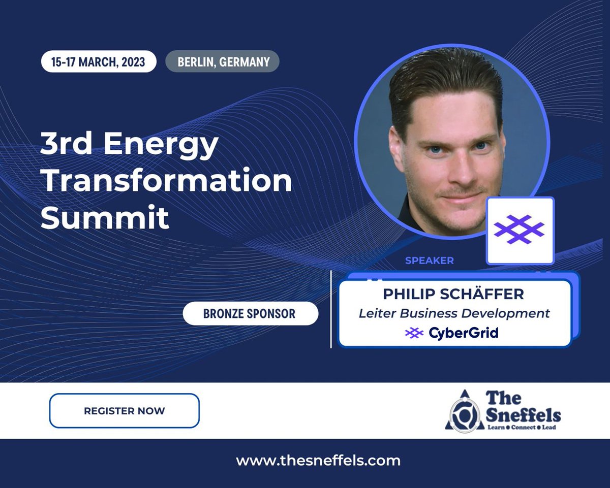 CyberGrid_GmbH's tweet image. #CyberGrid&apos;s Head of Business Development is one of the speakers at the 3rd Energy Transformation Summit.
👉Don´t miss his presentation #GreentheFlex
🏡Unlocking the Flexibility of 3000 homes
🔋Mass EV Charging control
✔Monetizing 5 GWh yearly
🌎Saving 3500 tonnes CO2 yearly