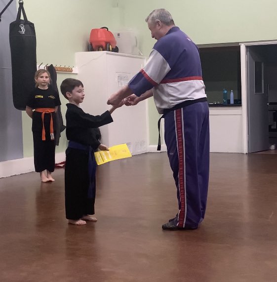 KWBowie's tweet photo. S was delighted to receive his Orange belt in Karate last night after passing his grading on 28th Feb. 🥋 
@yr1melthamce https://t.co/4SrsJyLpJW