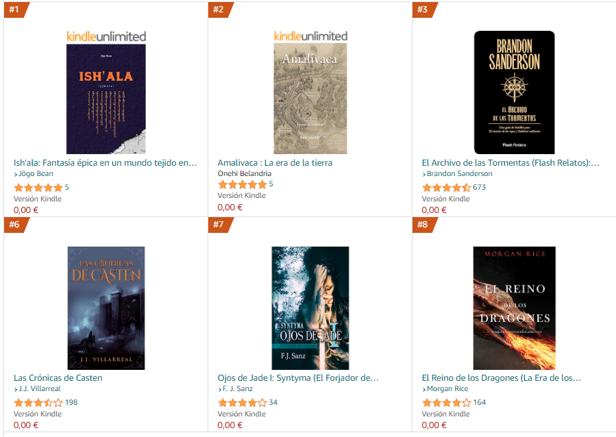 jogoescritor's tweet photo. Ish'ala en el número 1 de fantasía épica.
Gracias por colocarlo ahí.
Hasta el viernes está gratis para descargar.
https://t.co/FQ7xZswjs1
#ishala #KindleUnlimited #librogratis https://t.co/dHrUSsRS5c