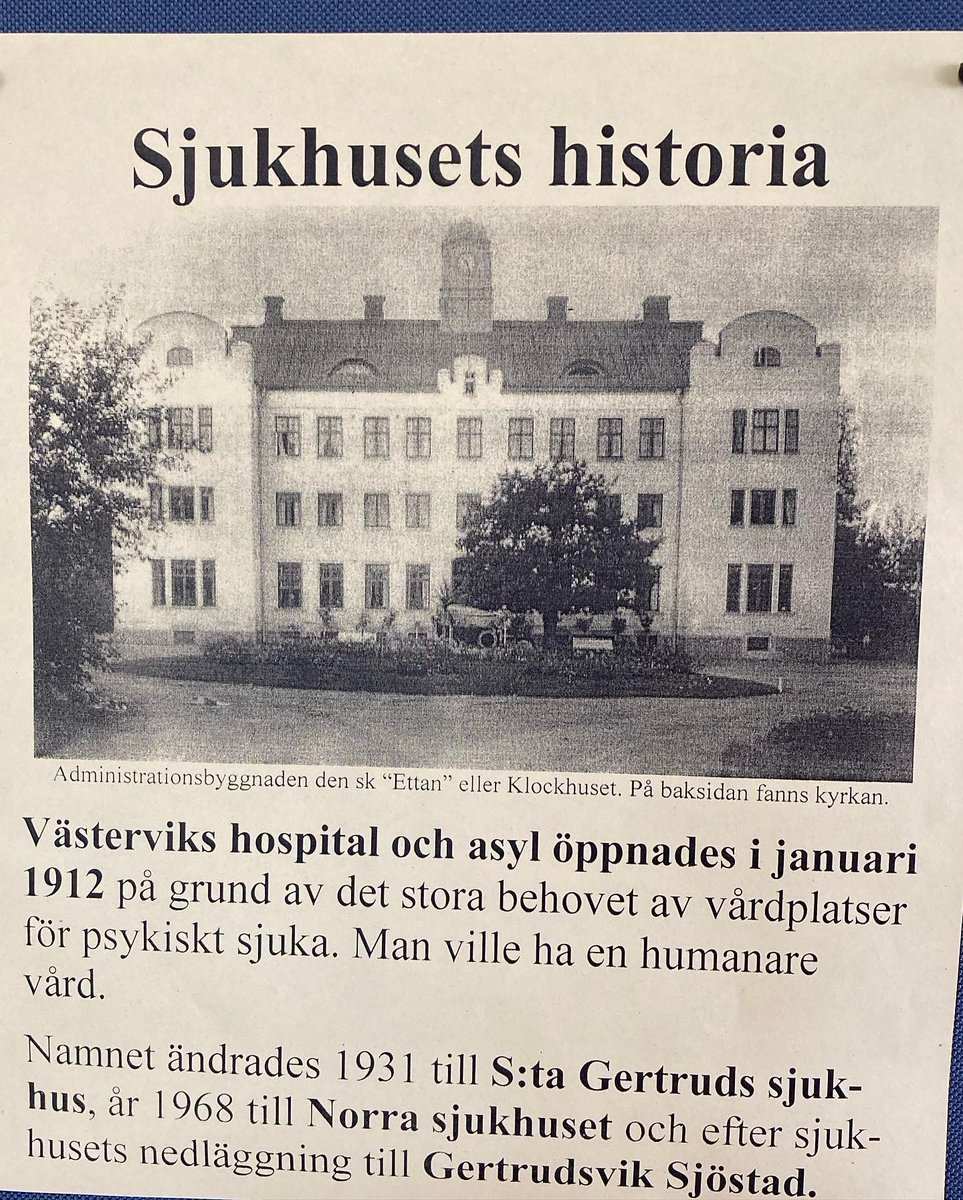 psykmuseet's tweet photo. Välkomna på Torsdag 👋13-17 är det öppet🤗 Guiderna berättar och visar runt 😄 Vi ses! 👋 #psykiatrihistoria #gertrudsvik  #västervik https://t.co/jBAypdOsOj