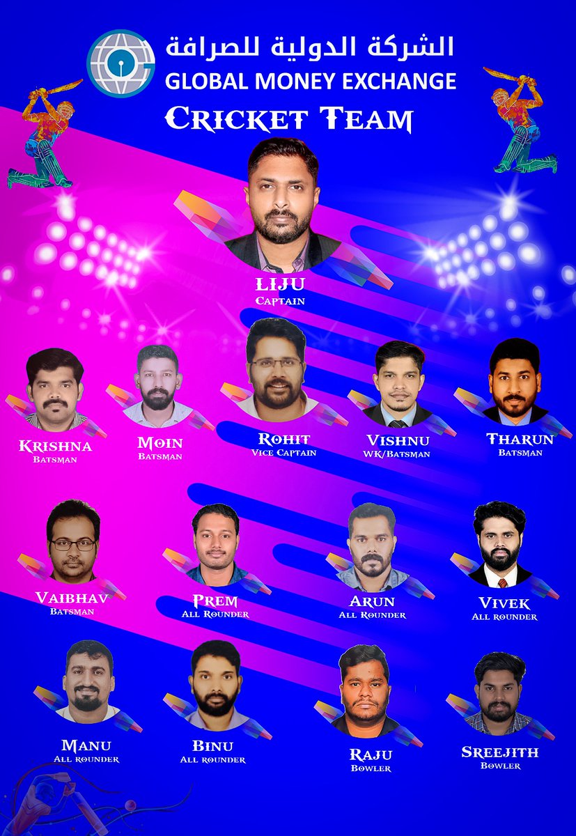 gmecoman's tweet photo. Proudly introducing our Cricket Team
Team GLOBAL
#globalmoneyexchange#cricket #sportsfestival #remittanceactivation2023 #sendmoney #sendmoneytohome #securemoneytransfer #sendmoneyfast #financialservices #finance #currency #muscat #oman https://t.co/gVzmoRnGsg