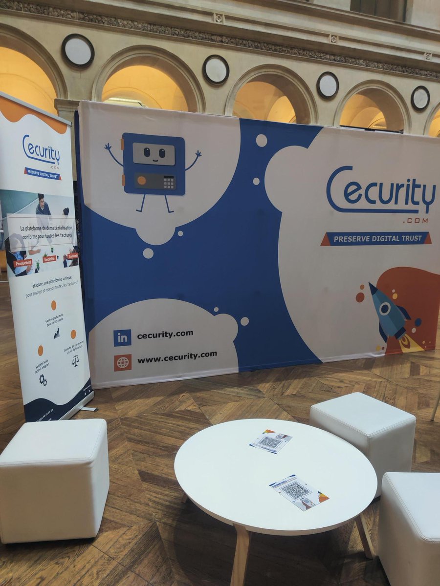 Cecurity's tweet photo. #JFE2023 c'est parti ! Retrouvez-nous sur le stand https://t.co/v6C8JIEeN7 pour échanger sur les enjeux de la facture électronique 👌
#Cecurity #factureelectronique #réforme2024 #eFacture https://t.co/JHffvRjlyz
