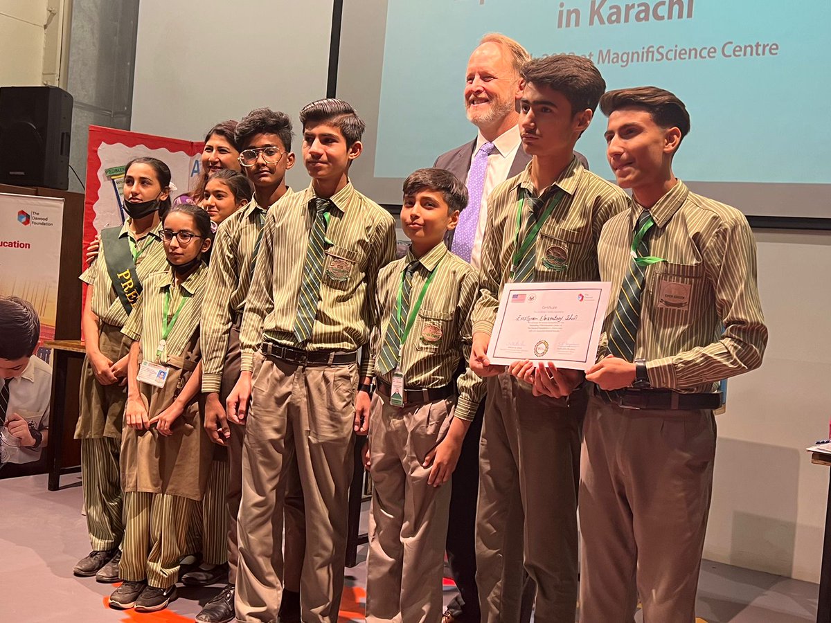 DawoodTdf's tweet image. In continuation with the STEM competition initiated at TDF’s MagnifiScience Centre in collaboration with @usconsulatekhi to promote STEM education in Karachi, the winners of the competition displayed their exhibitions at the science centre. 
#MagnifiScience #US #Consulate