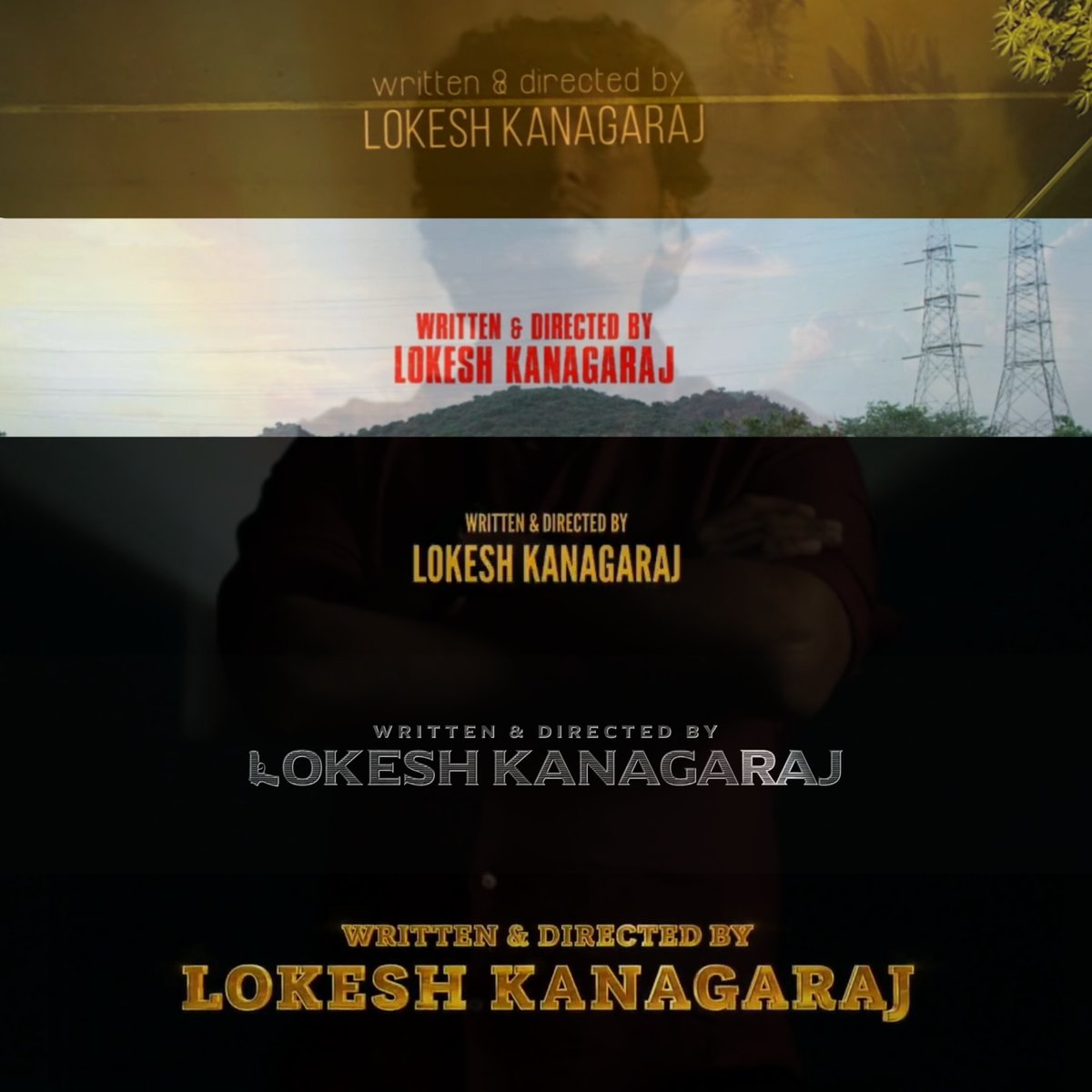 JinshuKrishnan's tweet photo. Birthday wishes to The Sensational Director In Indian Cinema ❤️
The goosebumps that the audience gets when they see this title cards💥

#HBDLokeshKanagaraj #Leo
@Dir_Lokesh @actorvijay https://t.co/gO59qBdPsf