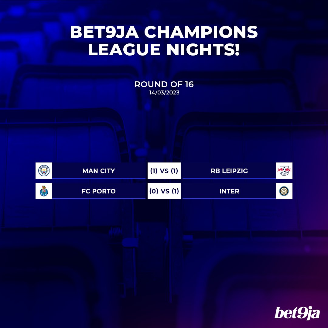 Bet9jaOfficial's tweet photo. 👇 Tonight's UEFA Champions League Last 16 2nd leg ties! 👇 https://t.co/NZtHG2wVXT