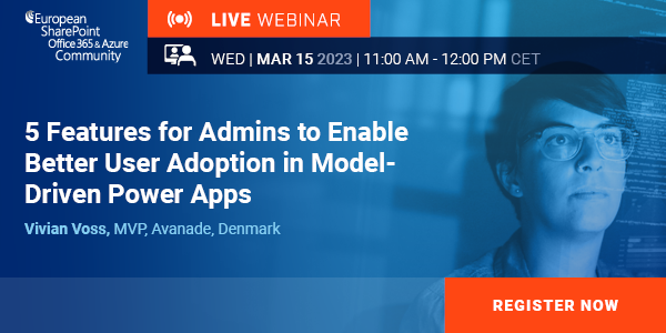 📢 Already tomorrow! Join me in @EuropeanSP webinar where I talk about #ModelDrivenApps and #UserAdoption 😊
Going to be fun! 
Register here: sharepointeurope.com/register-for-w…