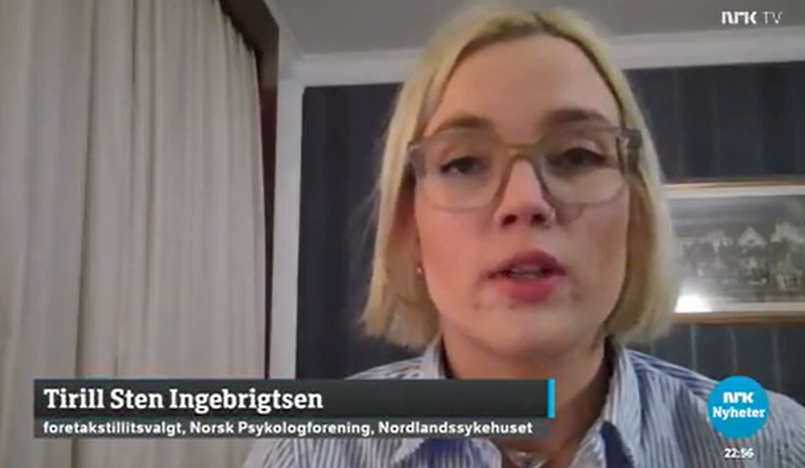 Helse Nord har lengst ventetider i landet. - #Psykisk helsevern er underdimensjonert og det merkes, sier foretakstillitvalgt ved Nordlandssykehuset, Tirill Sten til @nrknyheter @HelseNord Se hele saken 📺 fra Nordnytt 👉 tv.nrk.no/serie/distrikt…