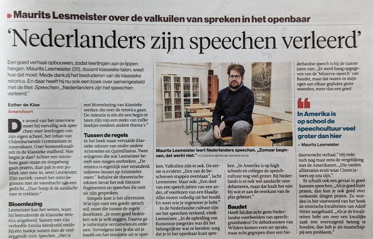 PF (@pieter2frank) on Twitter photo Spreken in het openbaar, je kan het niet vroeg genoeg leren. Mooi boek van Maurits Lesmeister met lessen uit klassieke retorica. Op <a href="/corlaercollege/">Corlaer College</a> besteden ze hier al tijd aan: speechen tijdens Nederlands en meedoen aan de debatclub
<a href="/GepkoHahn/">Gepko Hahn</a> Spreken in het openbaar, je kan het niet vroeg genoeg leren. Mooi boek van Maurits Lesmeister met lessen uit klassieke retorica. Op <a href="/corlaercollege/">Corlaer College</a> besteden ze hier al tijd aan: speechen tijdens Nederlands en meedoen aan de debatclub
<a href="/GepkoHahn/">Gepko Hahn</a>