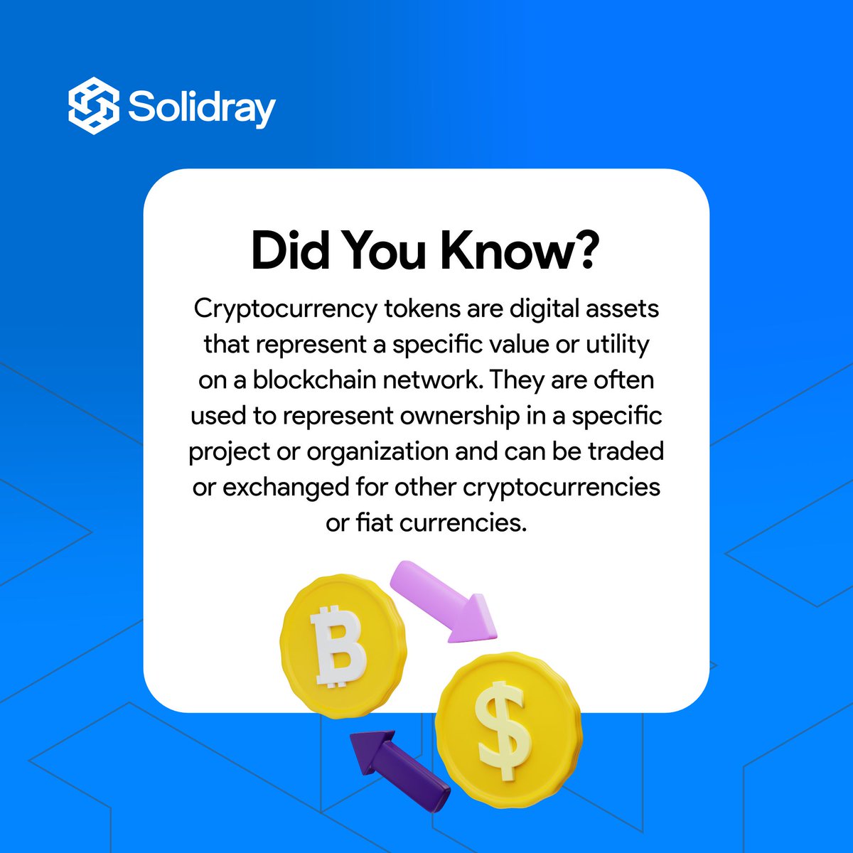 SolidrayCoin's tweet photo. What else do you know about cryptocurrencies?

Share with us in the comment

#solidray #solidraytoken #cryptotrading #digitalcurrency #blockchaintechnology https://t.co/PHbHLVfwKE